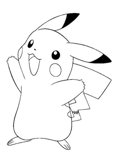 pikachu happy coloring page pikachu coloring page cartoon coloring