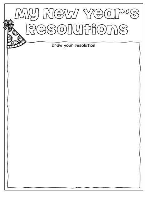 printable  years resolution template