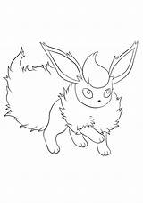 Pokemon Flareon Coloring Pages Generation Type Kids Original sketch template