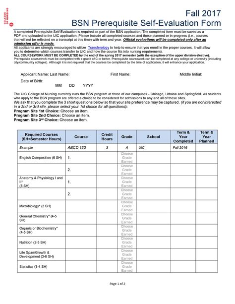 evaluation examples forms questions template lab