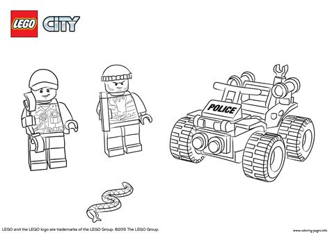 lego city atv patrol police coloring page printable