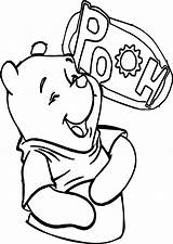 Coloring Winnie Pooh Laugh Wecoloringpage sketch template