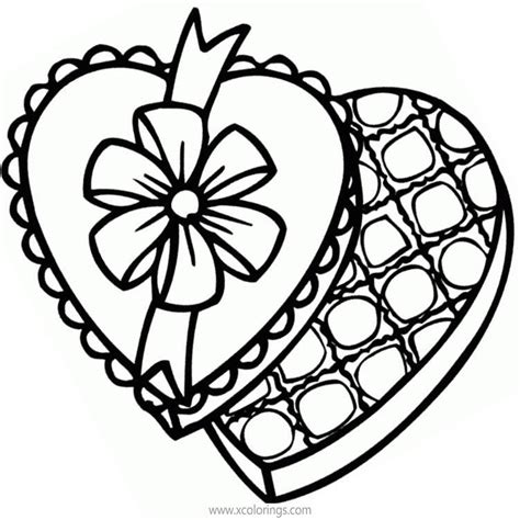 valentines day heart box coloring pages xcoloringscom
