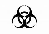 Biohazard Symbol Dxf sketch template