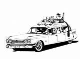 Pages Ghostbusters Coloring Car Ecto Print Template sketch template