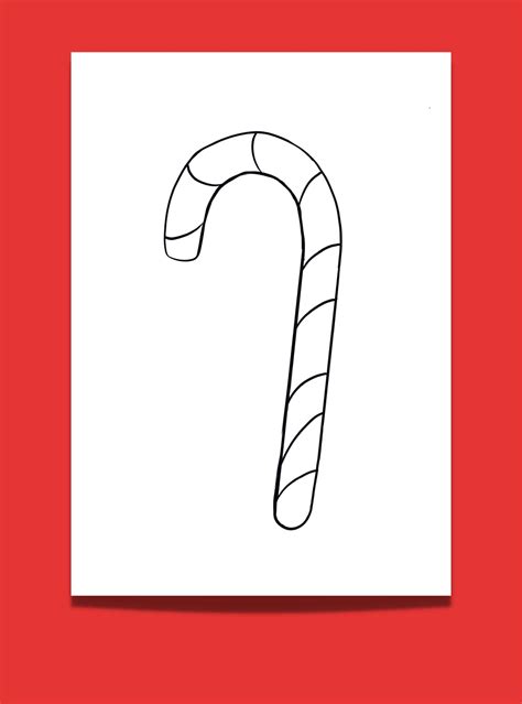 candy cane template    festive candy cane