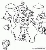 Teletubbies Lala Tinky Winky Poo Dipsy sketch template