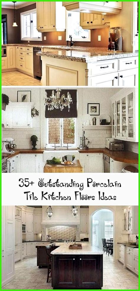 outstanding porcelain tile kitchen floors ideas