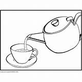Colouring Simple Dementia Adult Pages Coloring Tea Time Adults Sequencing sketch template
