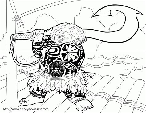 maui coloring page moana coloring pages