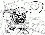Moana Maui Coloringhome Recognition Creativity sketch template