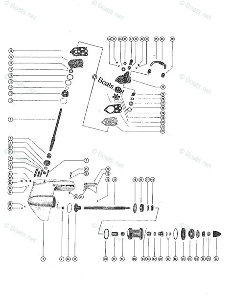 mercury outboard hp oem parts diagram  gear housing assembly complete left hand rotation