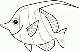 Fish Coloring Pages Sea Color Kids Supercoloring Angelfish sketch template