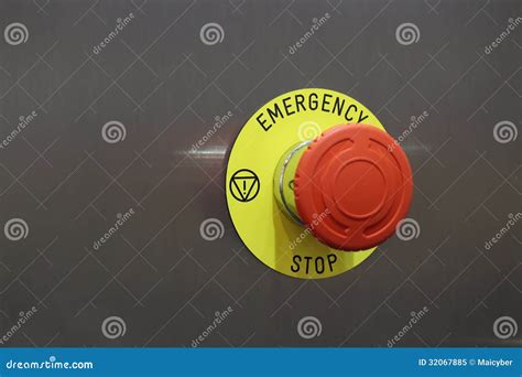 emergency stop stock image image  urgent industry