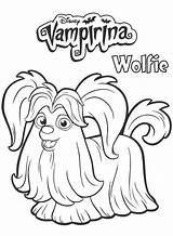 Vampirina Coloring Pages Wolfie Disney Printable Dog Color Scribblefun Book Print Colouring Party Pdf Sheets Vampire Choose Board sketch template