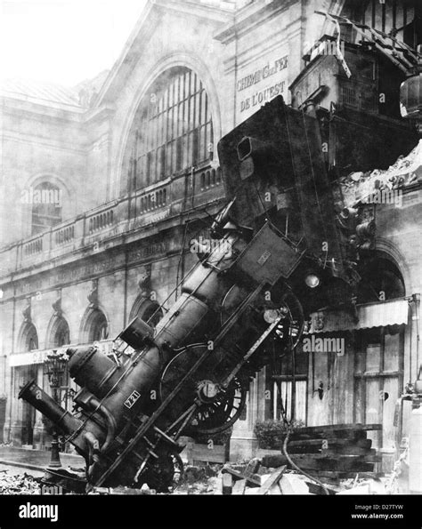 train crash   granville paris express  october  stock photo