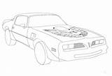 Dodge Trans Am Pontiac Coloring Pages Firebird 1977 Car Line Drawing Cars Bandit Smokey Cummins Bird Muscle Printable Sketch Charger sketch template