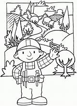 Builder Bob Coloring Pages Printable Kids Comments sketch template