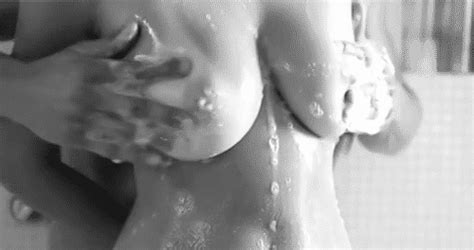 boobssqueeze titssquezee squeezingtits squeezingboobs squeezing blackandwhite shower