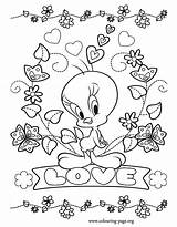 Coloring Pages Tweety Bird Printable Colouring Print Laugh Live Heart Clipart Books Color Kids Shape Adults Library Comments Coloringhome Popular sketch template