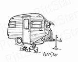 Camper Line Scotty Instant Adult Coloring Printable sketch template