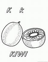 Kiwi Coloring Fruit Pages Fruits sketch template
