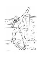 Skateboarding Coloring Pages Street sketch template