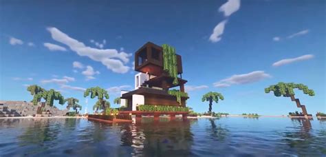 minecraft beautiful modern beach house ideas  design