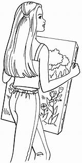 Barbie Coloring Pages Kelly Girls Popular sketch template