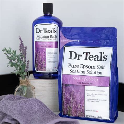 dr teals epsom salt soaking solution  foaming bath  pure epsom