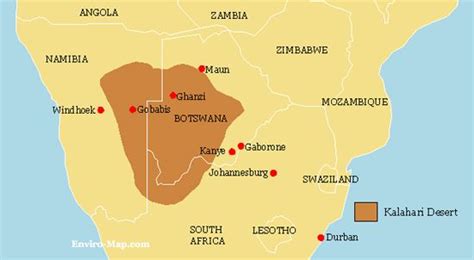 Kalahari Desert Map African Information Graphics And Maps Pinterest