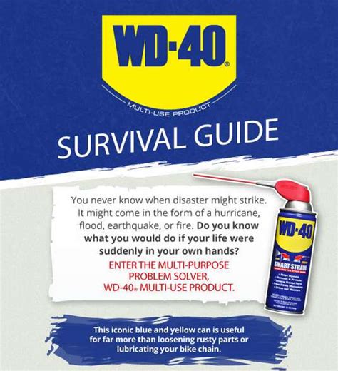 Life Saving Tool Charts Wd 40 Survival Guide Infographic