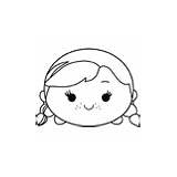 Tsum Coloring Pages Disney Disneyclips Anna sketch template