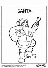 Santa Coloring Kidloland Worksheets Christmas Printable sketch template