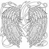 Coloring Pages Angel Wings Angels Adult Adults Colouring Sheets Number sketch template