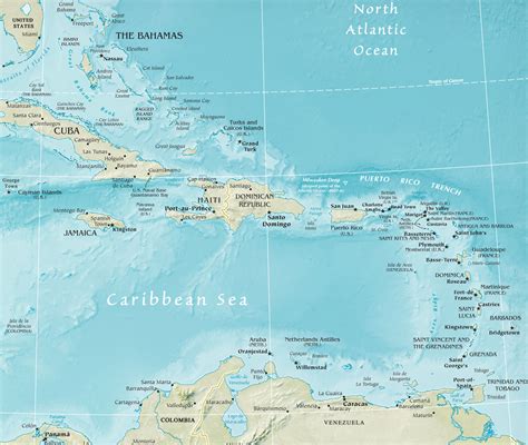 map   caribbean region