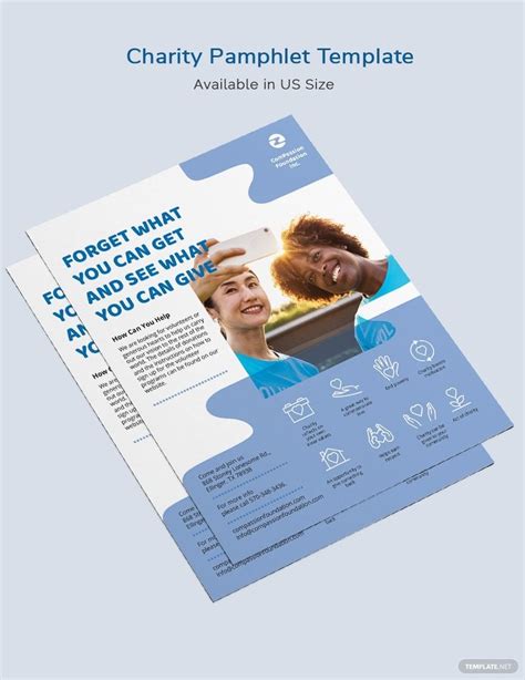 charity pamphlet template  photoshop illustrator indesign ms word