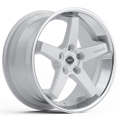 gt form legacy gloss white  chrome lip   wheel wheel
