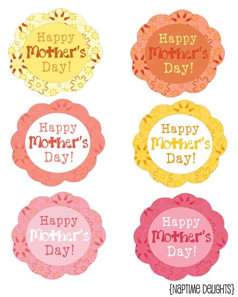 mothers day gift tag printables pinterest
