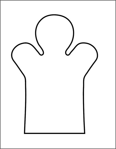 outline hand puppet template printable printable templates