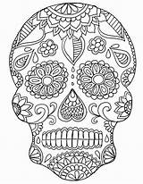 Dead Coloring Mask Skull Printable Pages Getcolorings Dia Muertos Los Sugar Color sketch template