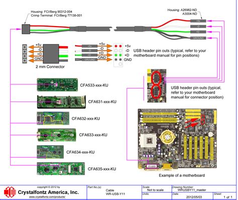 usb motherboard cable  crystalfontz