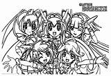 Force Glitter Coloring Pages Precure Five Girls Printable Print Kids sketch template