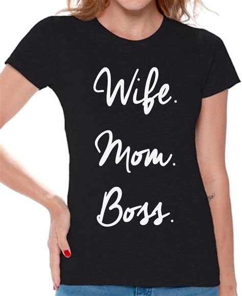 Wife Mom Boss Shirt Mom Life T Shirt Ts For Mom For Women Summer
