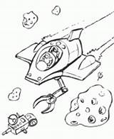 Coloring Asteroid Meteoro Meteoros Asteroides Meteor Coloringkids Spacecraft Paisagens sketch template