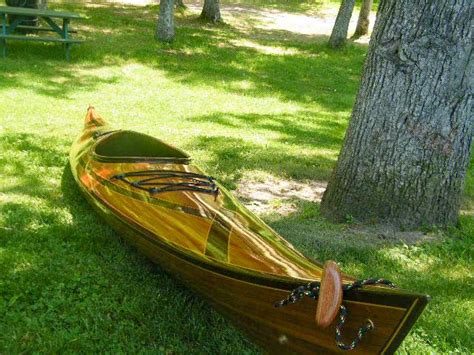 Mccall Boat Works 18 Sea Kayak Handmade Small Strip Cedar Black