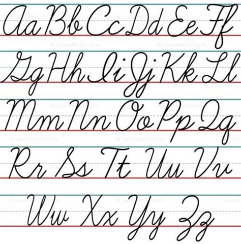 cursive alphabet sheet  printable cursive alphabet