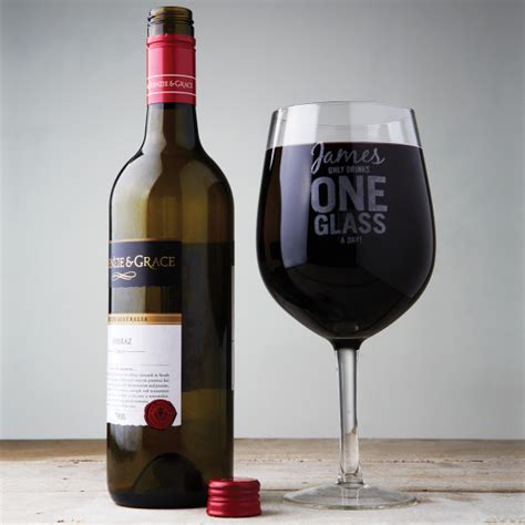 Personalised Giant Wine Glass Just One Glass Hardtofind