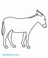 Donkey Coloring Pages Animal Drawing Line Book Kids Animals Donkeys Printable Getdrawings Names sketch template