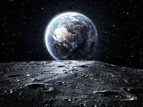 maan en aarde fotobehang